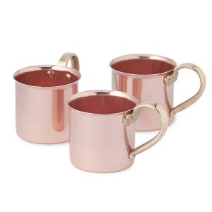 Tazza Artigianale di Rame Con Manico in Rame Lucido per Moscow Mule Made in Italy