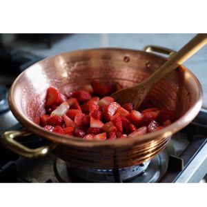 Tegame per Confettura e Marmellata in Rame Martellato con Due Manici - immagine 3